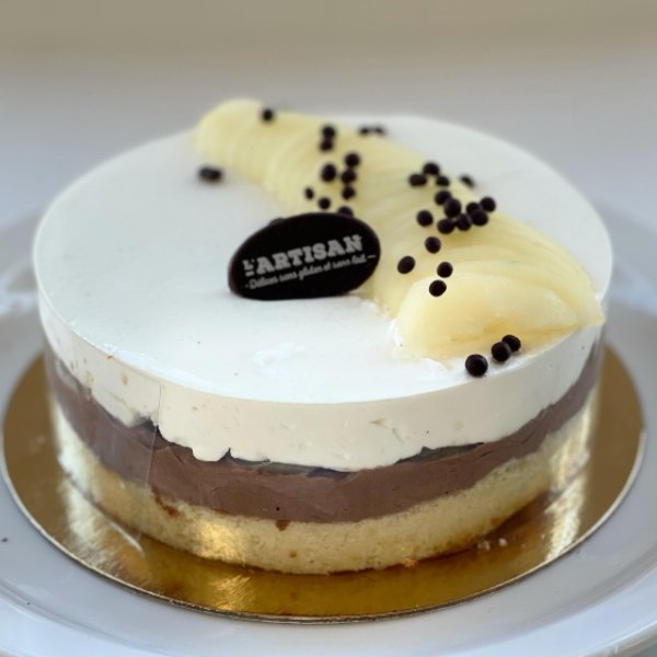 Gâteau mousse chocolat poire